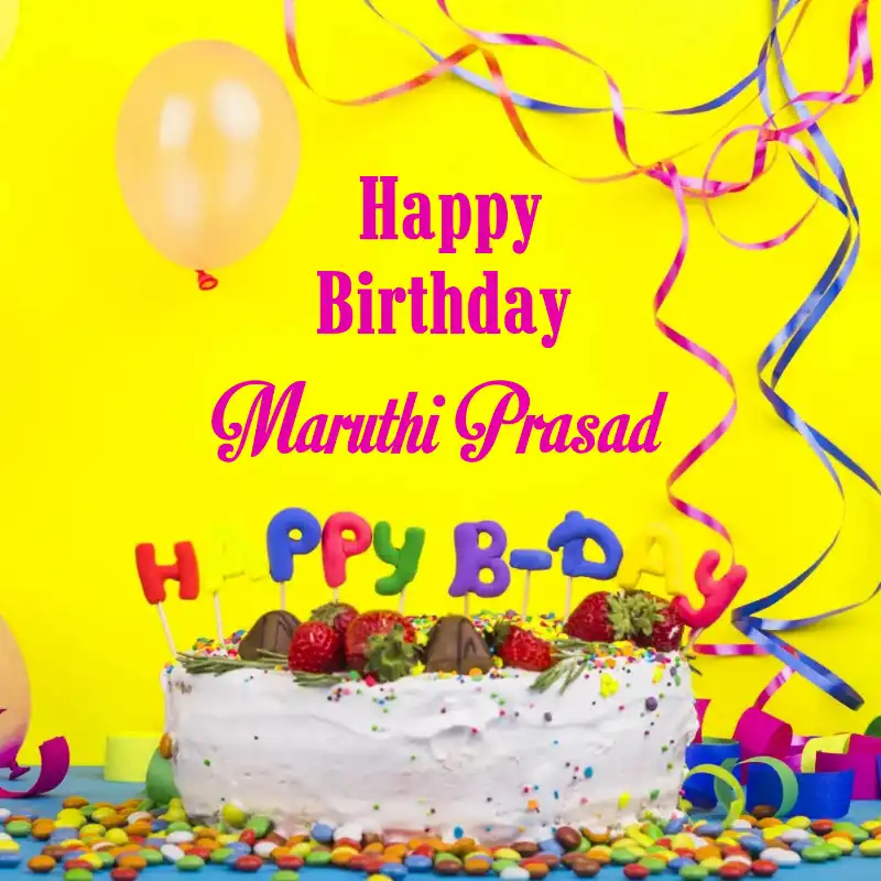 Happy Birthday Maruthi Prasad Cake Decoration Card